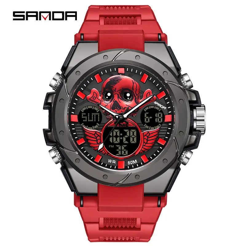 Sanda Gold Digital Watch for Men Women Sports Outdoor Waterproof - Image 48