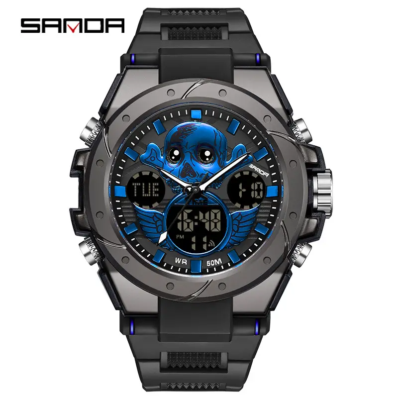 Sanda Gold Digital Watch for Men Women Sports Outdoor Waterproof - Image 49