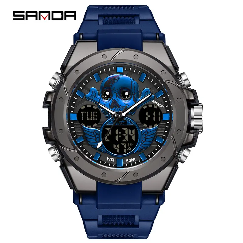 Sanda Gold Digital Watch for Men Women Sports Outdoor Waterproof - Image 50