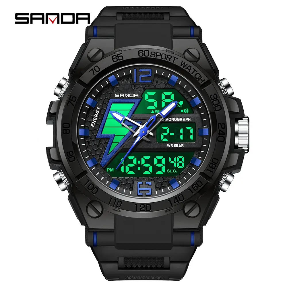 Sanda Gold Digital Watch for Men Women Sports Outdoor Waterproof - Image 55