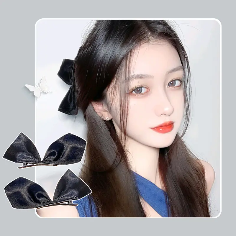 Three-Dimensional Black Big Bow Hairpin Women's Clip - Image 11