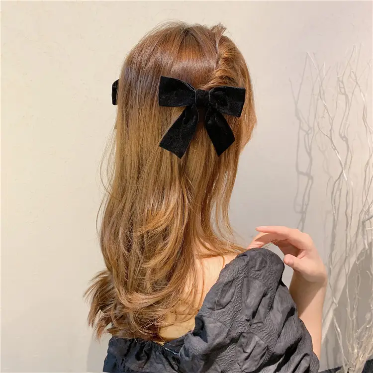 Three-Dimensional Black Big Bow Hairpin Women's Clip — feature 29