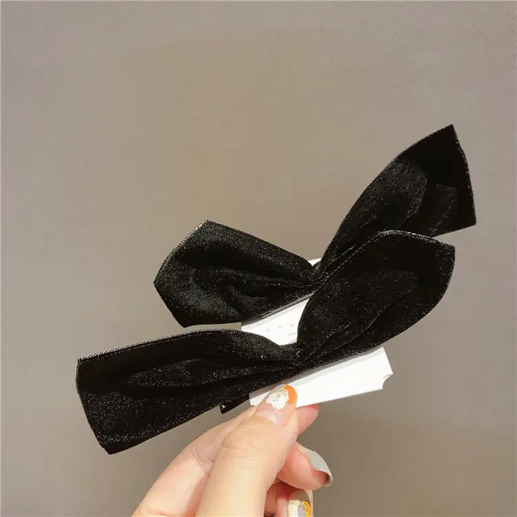 Three-Dimensional Black Big Bow Hairpin Women's Clip — feature 43