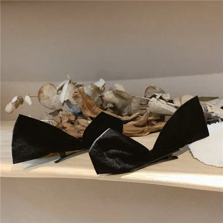 Three-Dimensional Black Big Bow Hairpin Women's Clip — feature 45