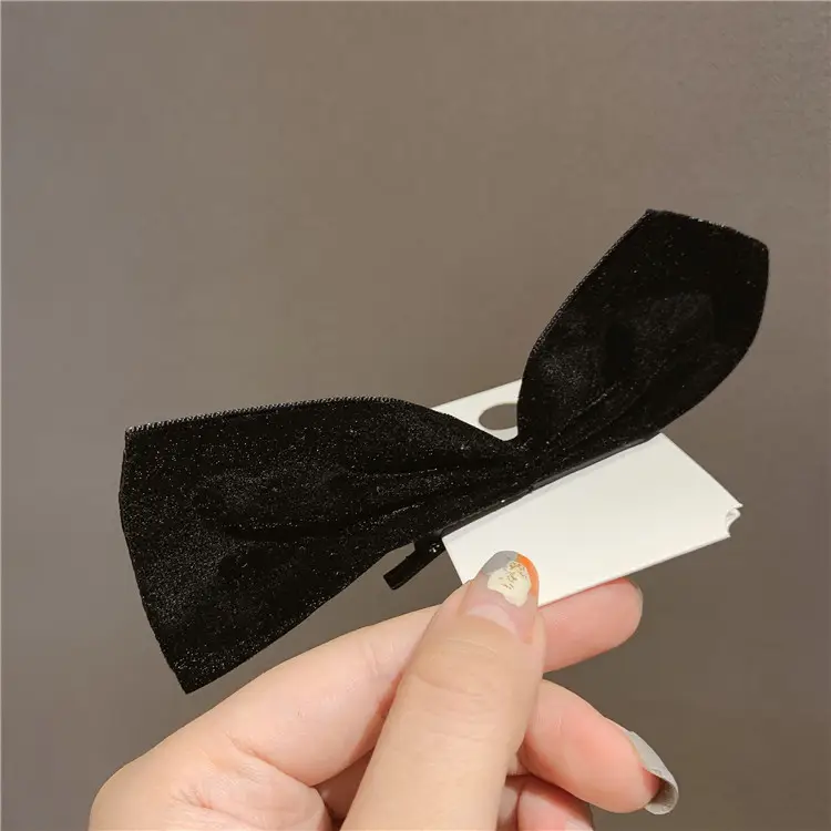Three-Dimensional Black Big Bow Hairpin Women's Clip — feature 46