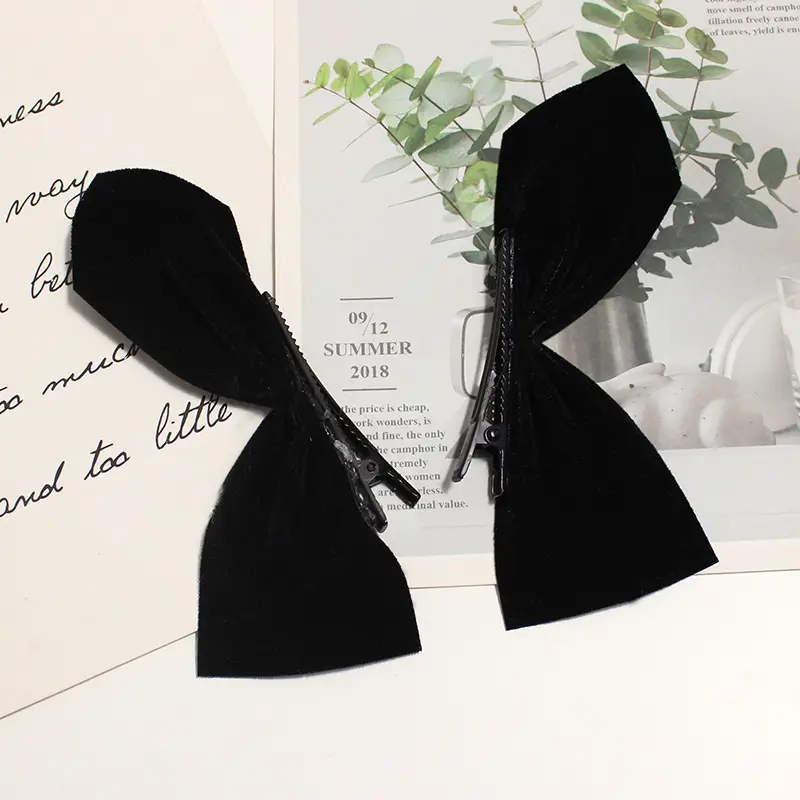 Three-Dimensional Black Big Bow Hairpin Women's Clip - Image 2