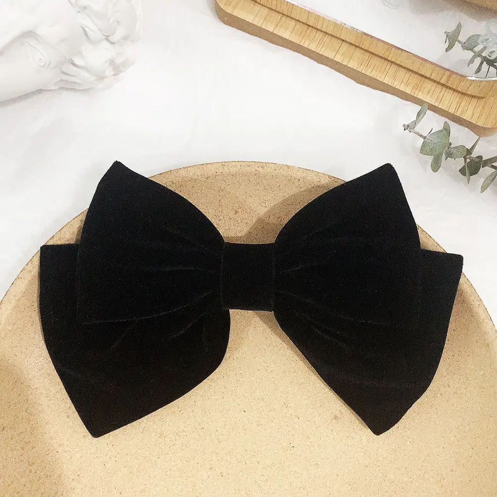 Three-Dimensional Black Big Bow Hairpin Women's Clip - Image 4
