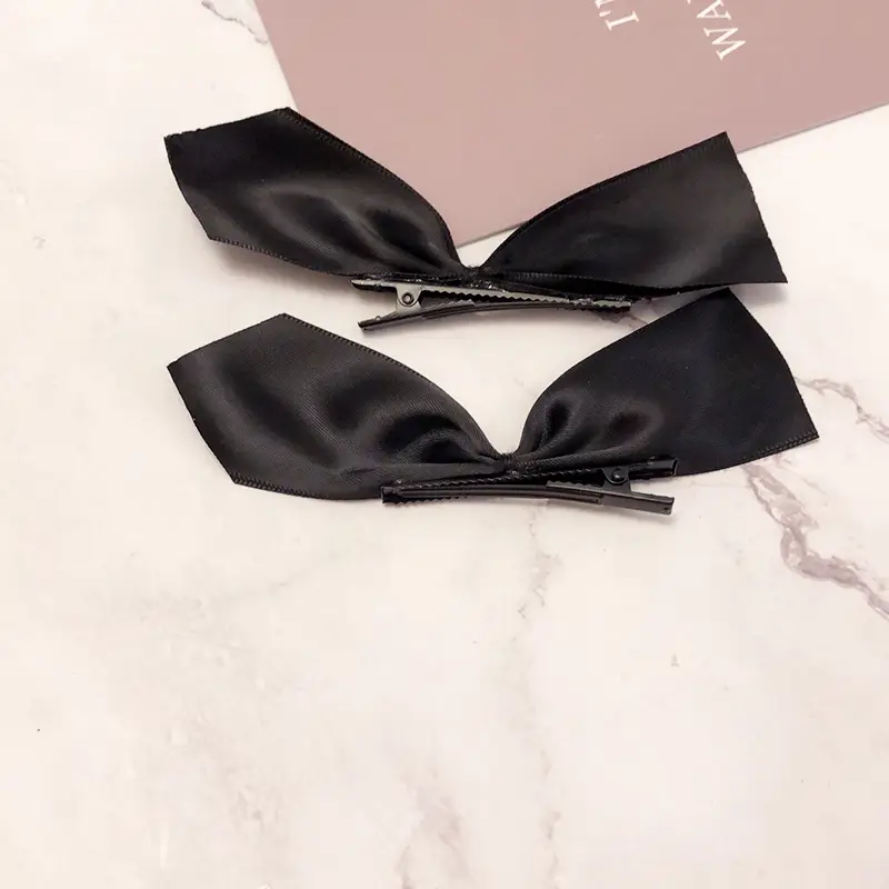 Three-Dimensional Black Big Bow Hairpin Women's Clip - Image 7