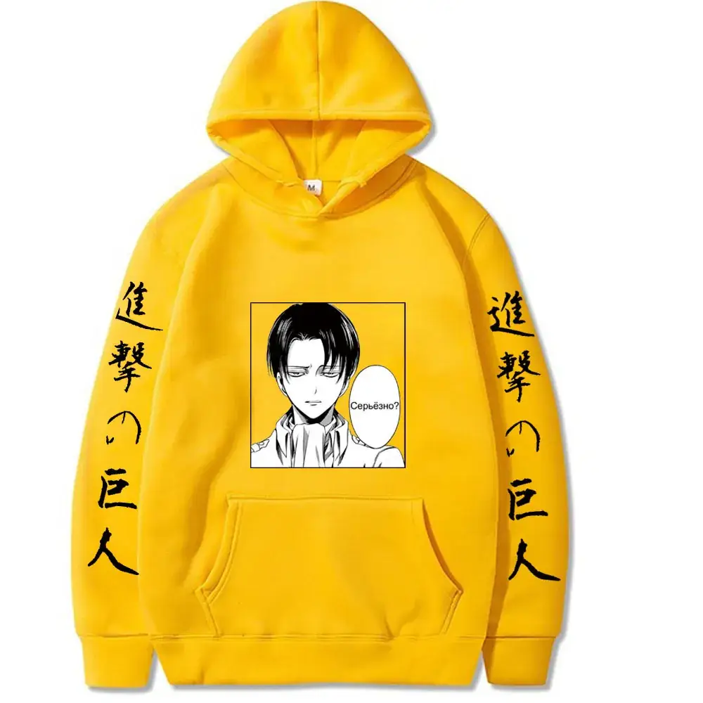 Attack on Titan Hooded Sweatshirt Men Grey