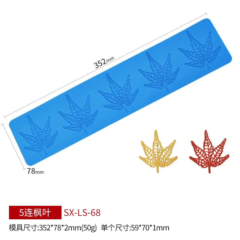Sanxin Leaf Vein Cake Edge Decorative Silicone Mold - Image 3
