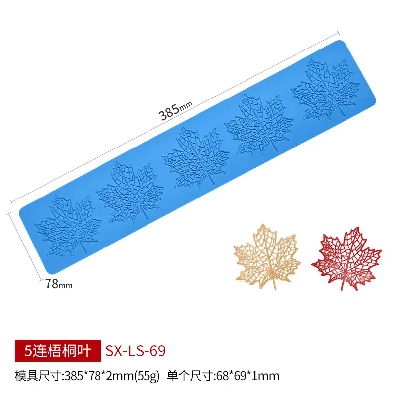 Sanxin Leaf Vein Cake Edge Decorative Silicone Mold - Image 4