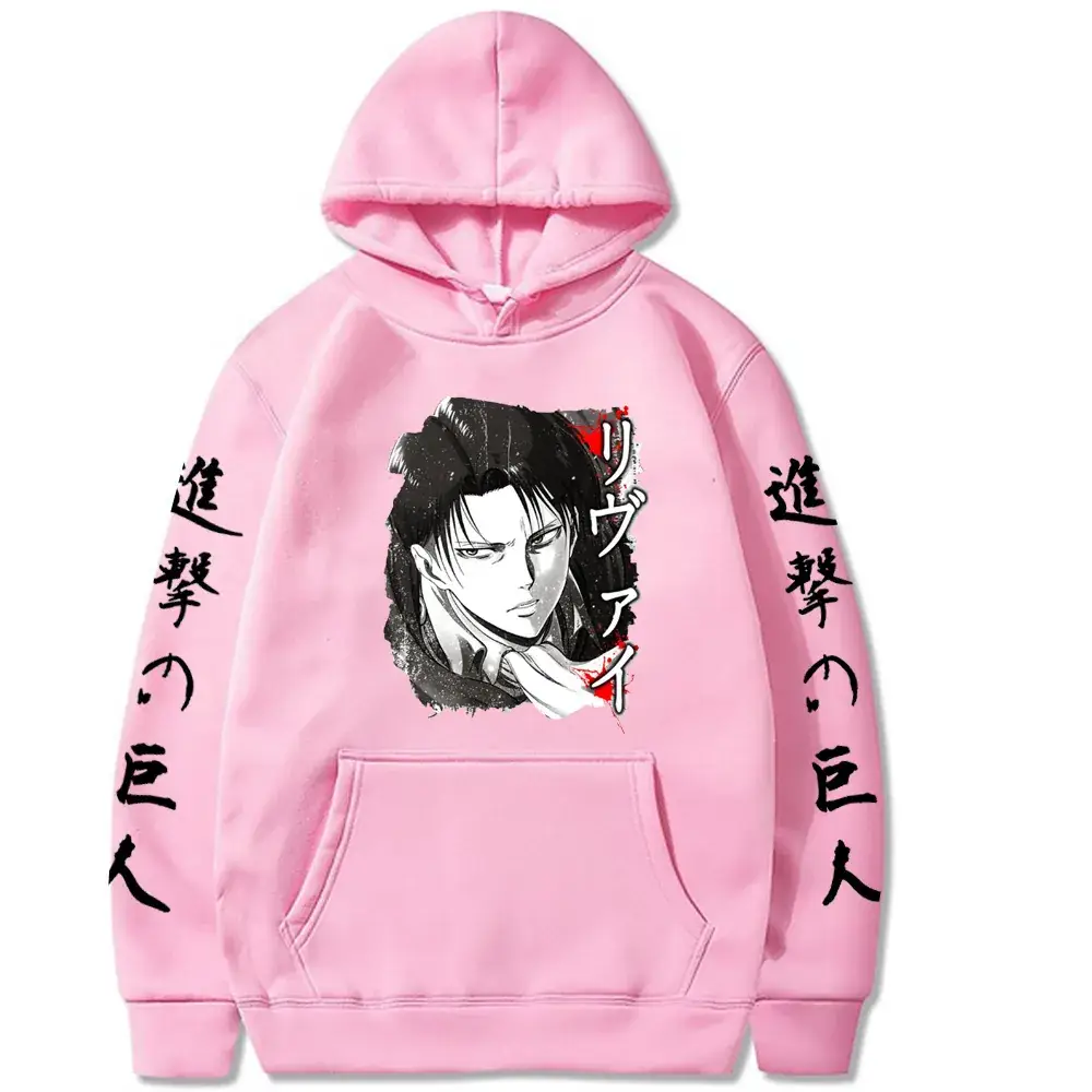 Pink Cross-Brand Attack on Titan Hoodie for Men