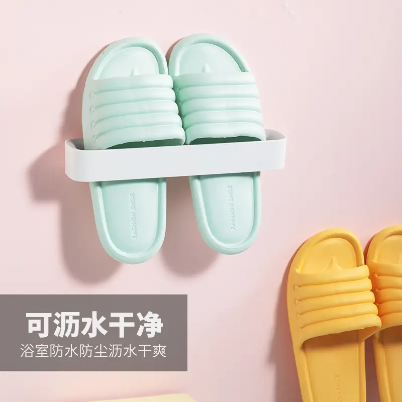 Wall-Mounted Slipper Rack for Bathroom Storage - Image 3