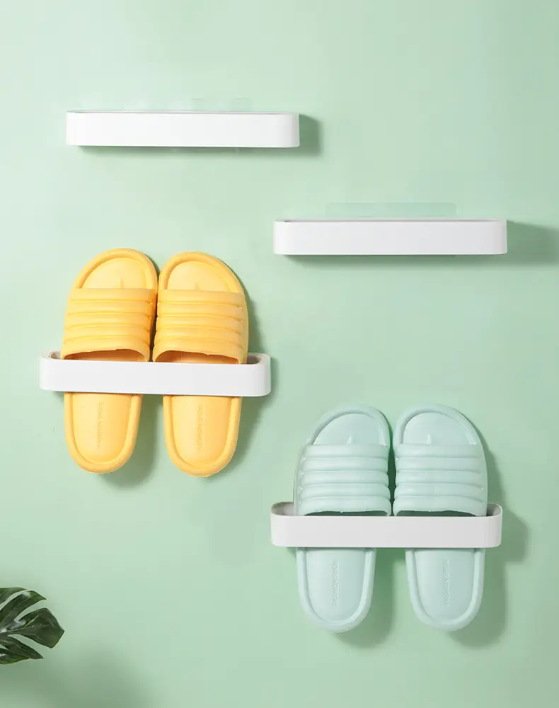 Wall-Mounted Slipper Rack for Bathroom Storage — feature 1