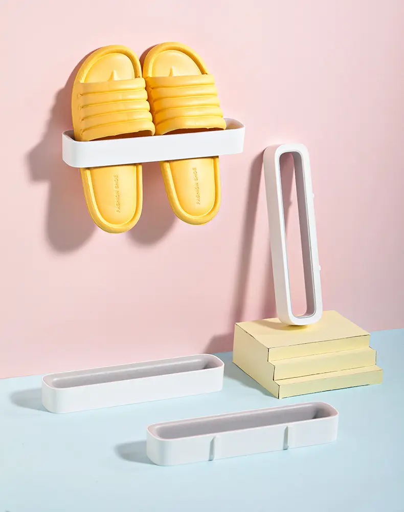 Wall-Mounted Slipper Rack for Bathroom Storage — feature 3