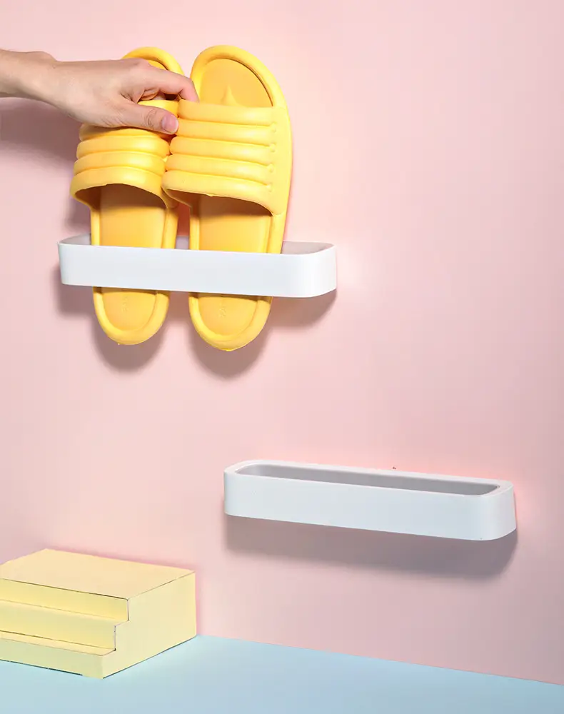 Wall-Mounted Slipper Rack for Bathroom Storage — feature 4