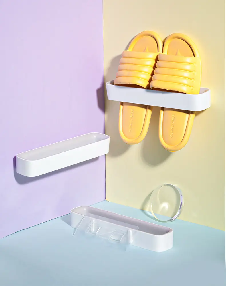 Wall-Mounted Slipper Rack for Bathroom Storage — feature 5
