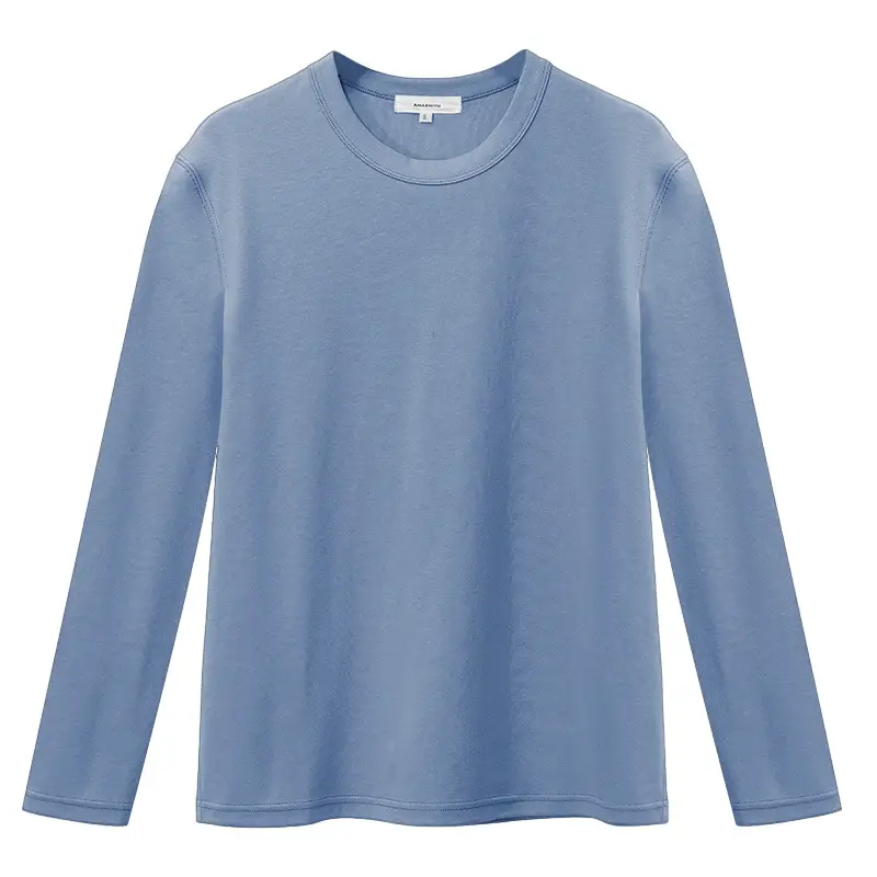 210G Long Sleeve Cotton T-Shirt Blue Couple Wear