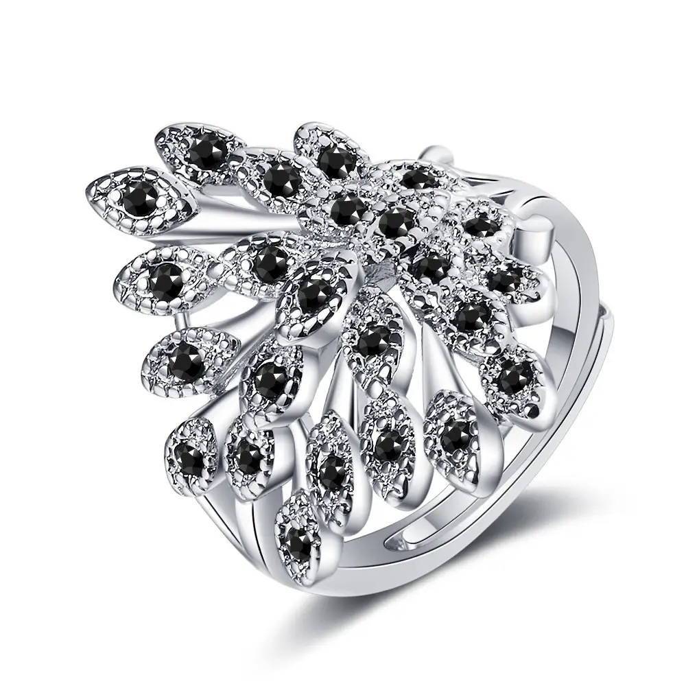 European Peacock Ring with Fresh Zircon Open Screen - Image 5