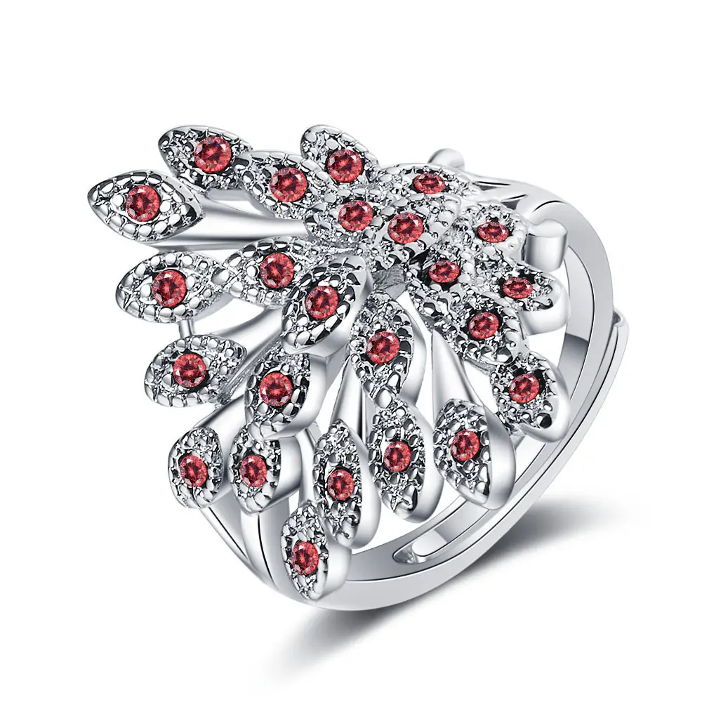 European Peacock Ring with Fresh Zircon Open Screen - Image 6