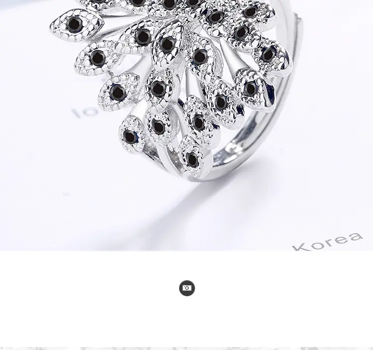 European Peacock Ring with Fresh Zircon Open Screen — feature 8