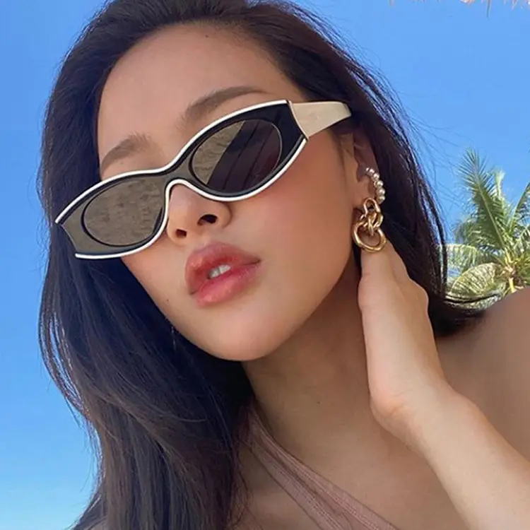 Kedun Cross-Border Color-Block Sunglasses 2021 - Image 3