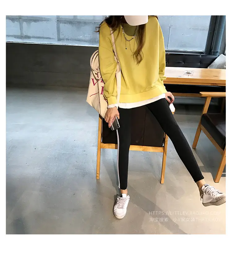 Women's Maroon Long Sleeve Pullover Korean Style — feature 18