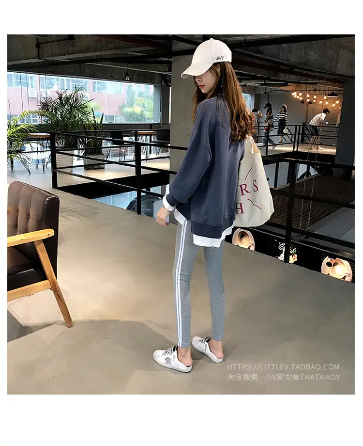 Women's Maroon Long Sleeve Pullover Korean Style — feature 26
