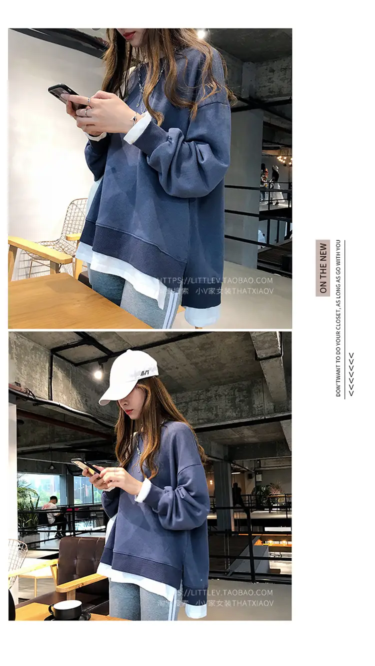 Women's Maroon Long Sleeve Pullover Korean Style — feature 27
