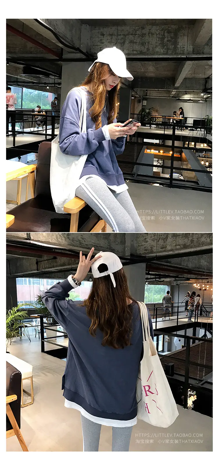 Women's Maroon Long Sleeve Pullover Korean Style — feature 30