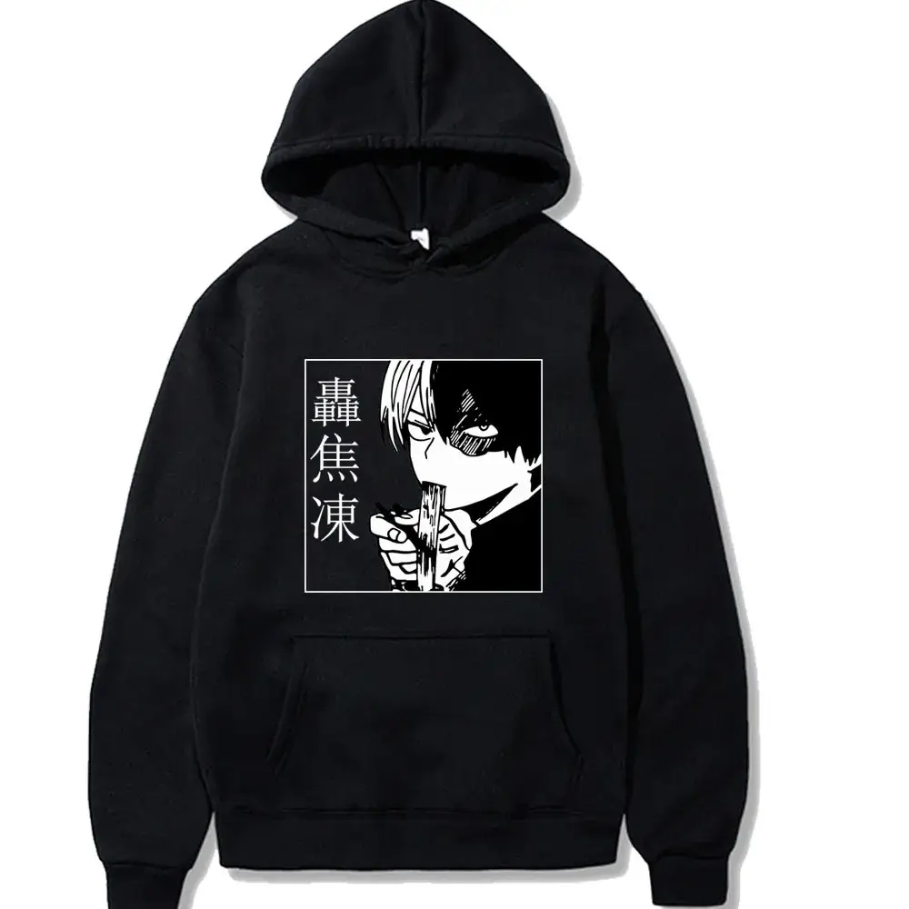 Men Hoodie Gray Hero Academia Shoto Todoroki Design - Image 5