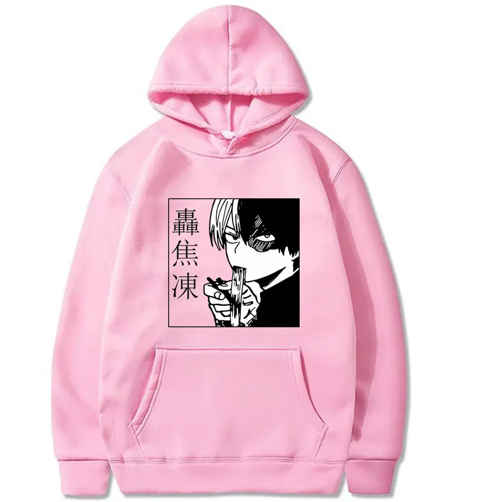 Men Hoodie Gray Hero Academia Shoto Todoroki Design - Image 6