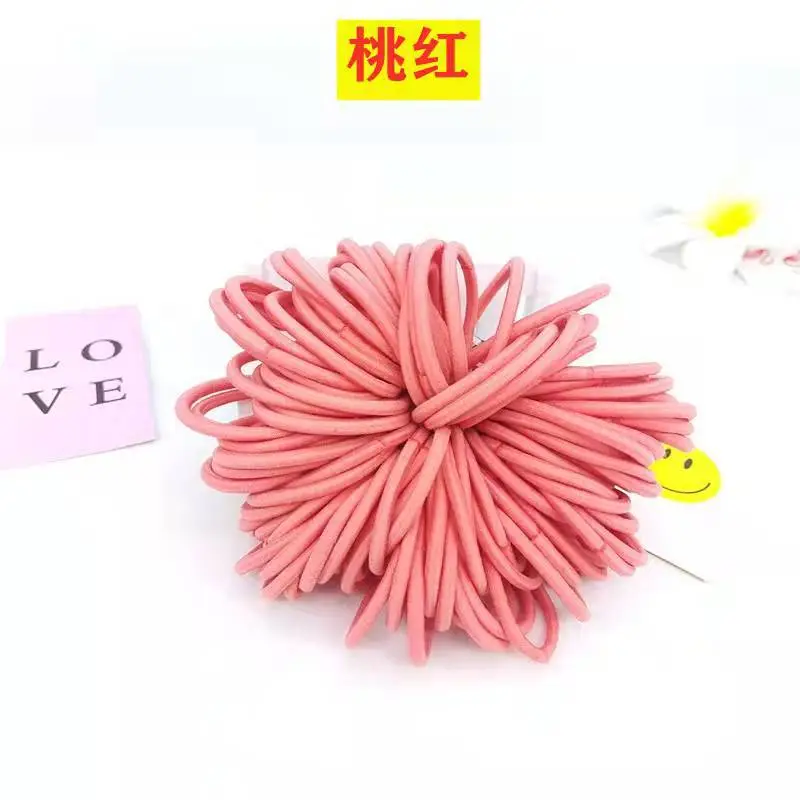 Yellow 04mm High Elastic Hair Rope Band - Image 17