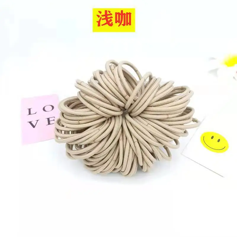 Yellow 04mm High Elastic Hair Rope Band - Image 19