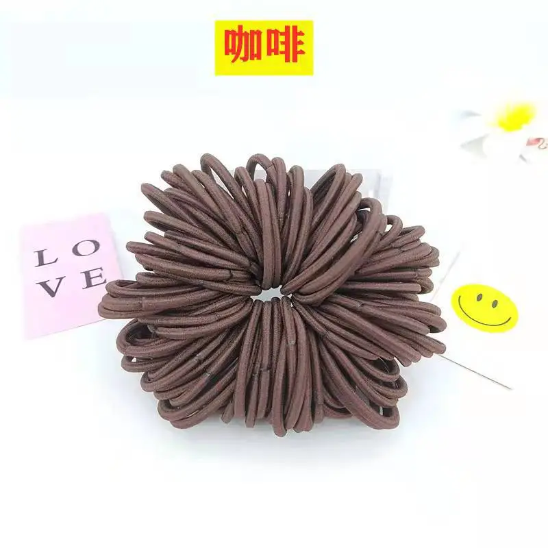 Yellow 04mm High Elastic Hair Rope Band - Image 20