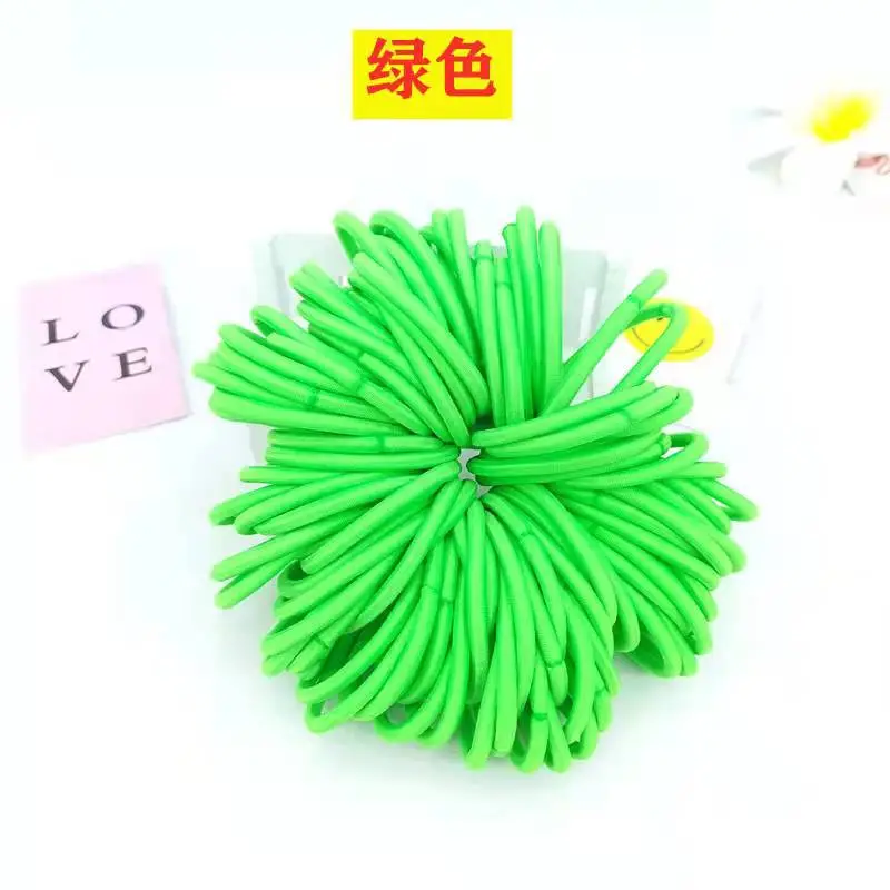 Yellow 04mm High Elastic Hair Rope Band - Image 21