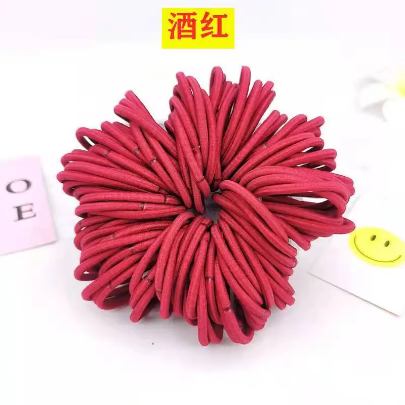 Yellow 04mm High Elastic Hair Rope Band - Image 22