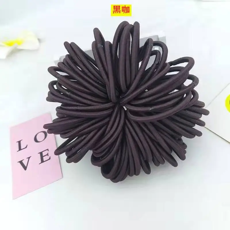 Yellow 04mm High Elastic Hair Rope Band - Image 4