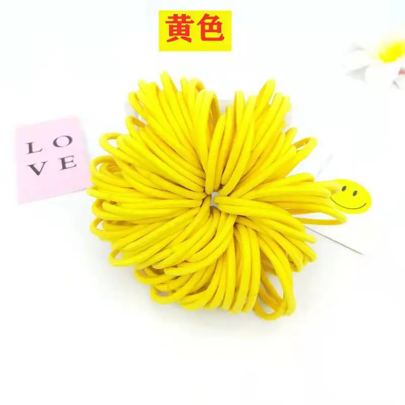 Yellow 04mm High Elastic Hair Rope Band - Image 8