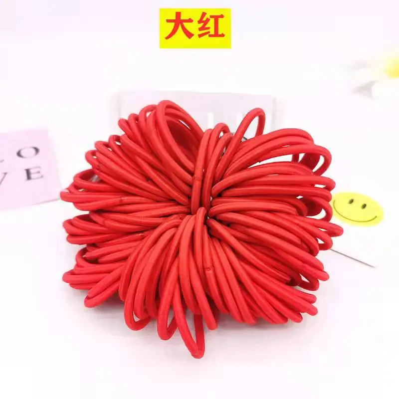 Yellow 04mm High Elastic Hair Rope Band - Image 9