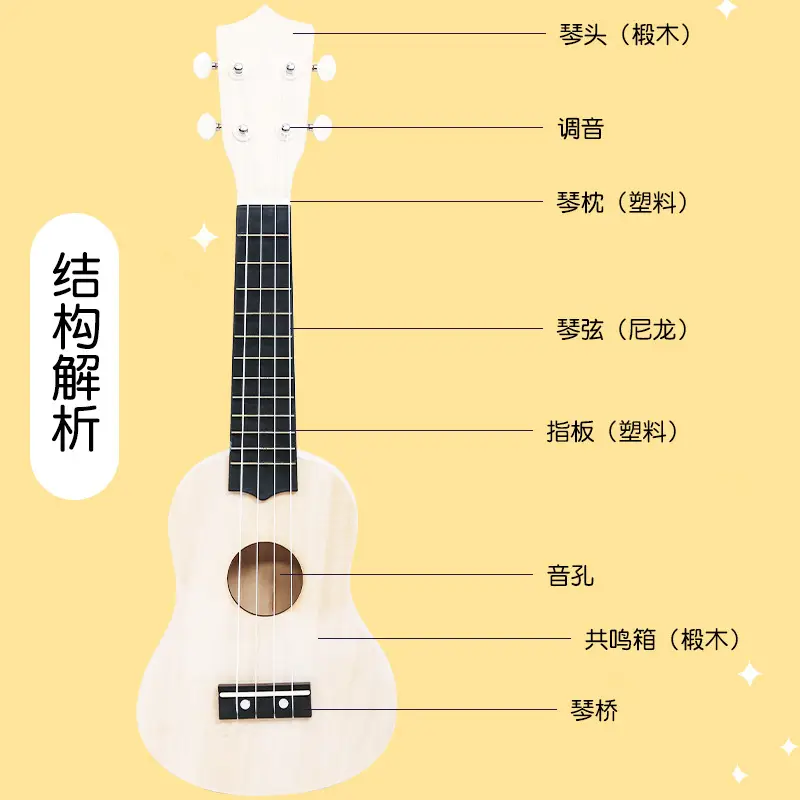 Kids Ukulele DIY Wooden Painted Musical Instrument - Image 23