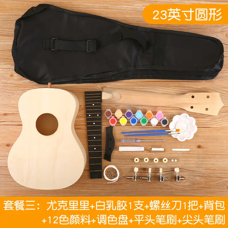 Kids Ukulele DIY Wooden Painted Musical Instrument - Image 11