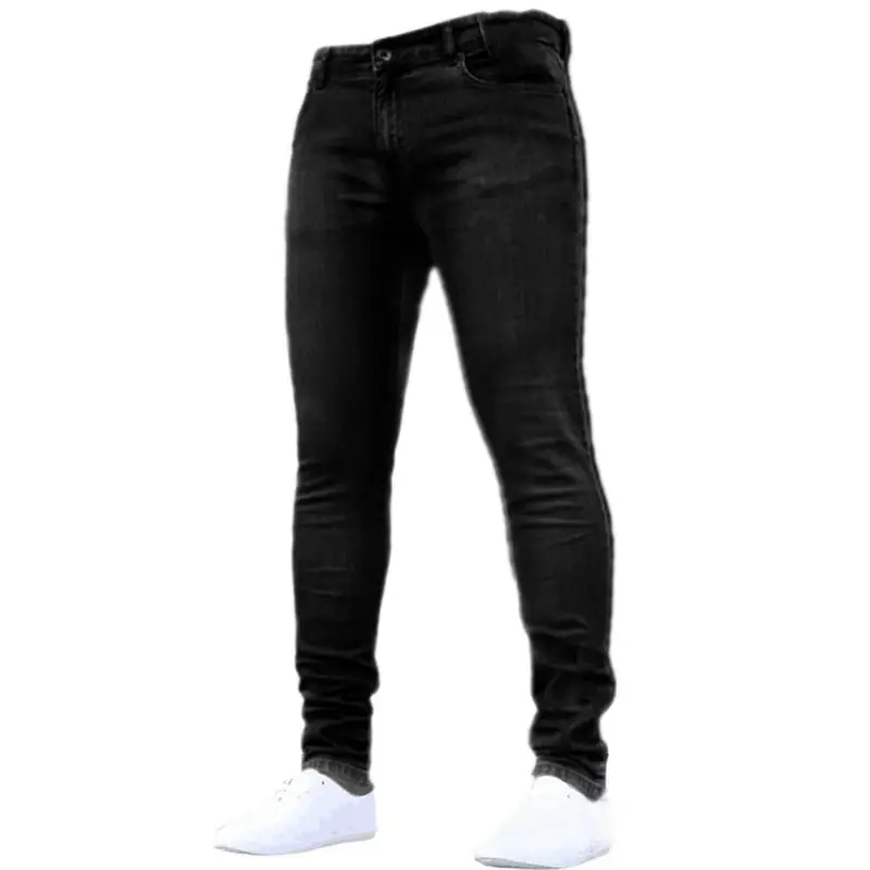 Men's Blue Denim Skinny Pants Tight Fit 1083 - Image 3
