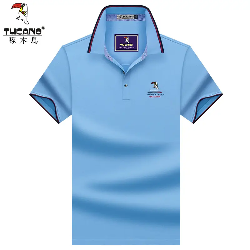 Men's Woodpecker Polo Shirt Olive Green Short Sleeve - Image 7