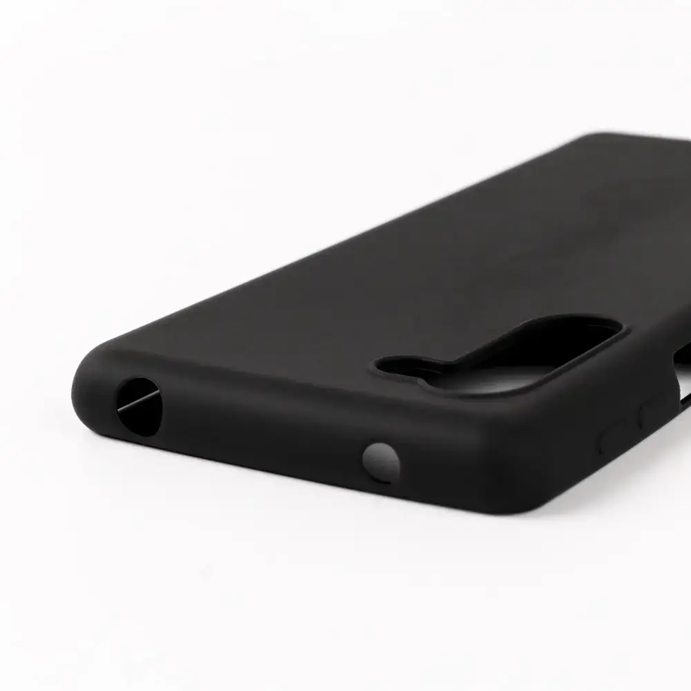 Matte Tpu Leather Phone Case Black Solid Color - Image 4