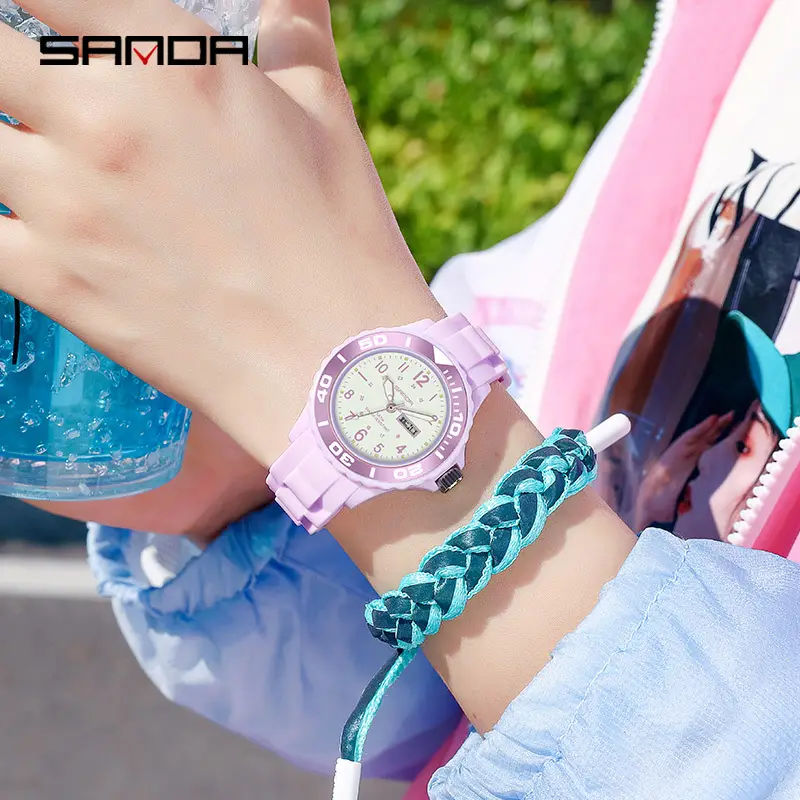 Sanda Green Quartz Casual Watch Double Display - Image 16