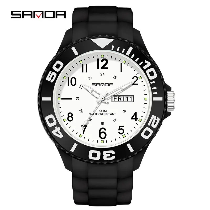 Sanda Green Quartz Casual Watch Double Display - Image 12