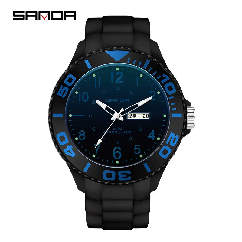 Sanda Green Quartz Casual Watch Double Display - Image 13