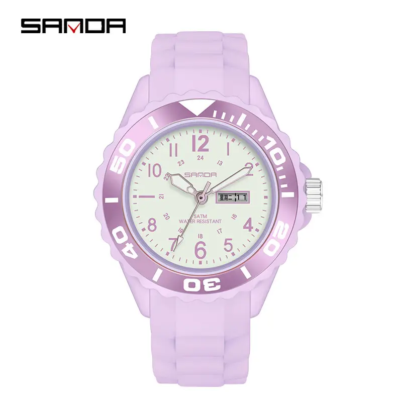 Sanda Green Quartz Casual Watch Double Display - Image 3