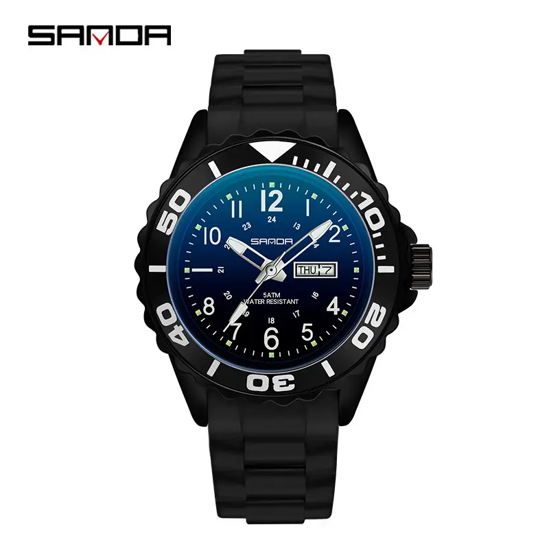 Sanda Green Quartz Casual Watch Double Display - Image 7